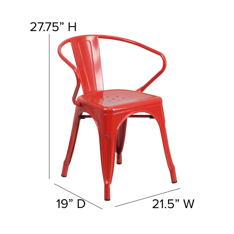 Metal Colorful Restaurant Chairs image number 5