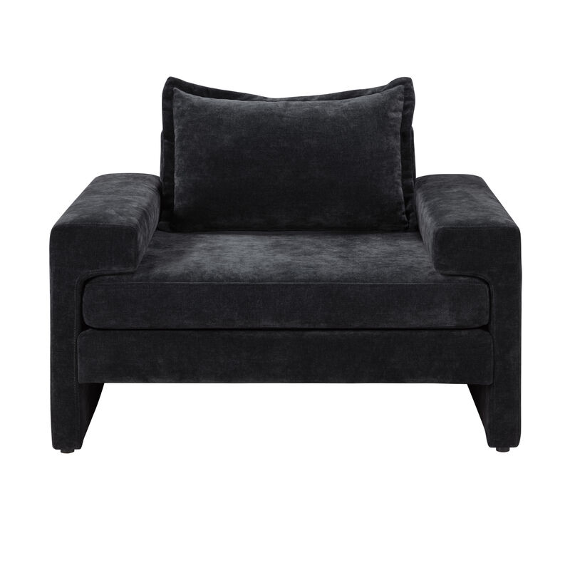 Merax Oversized Chenille Upholstered Accent Chair