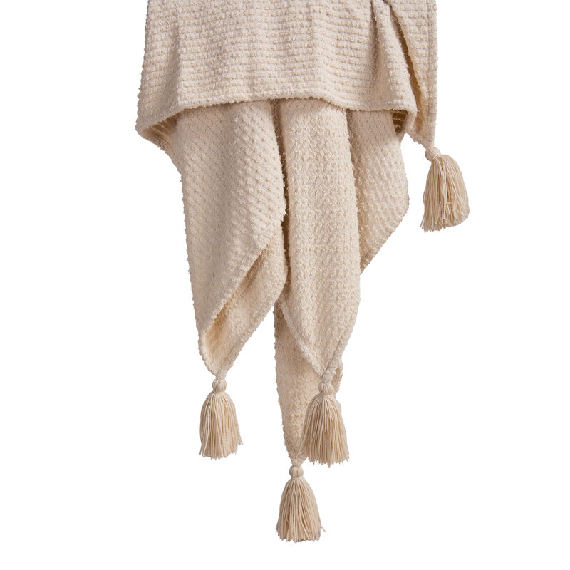 Cream 50" x 60" Throw Blanket