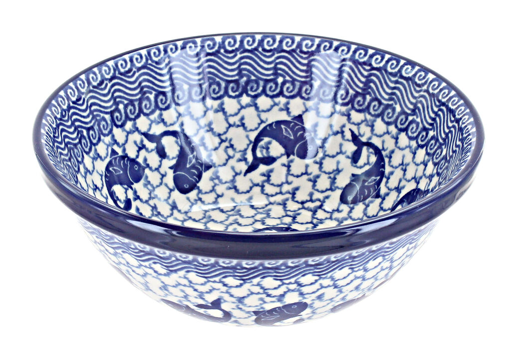 Blue Rose Polish Pottery Alyce Cereal/Soup Bowl