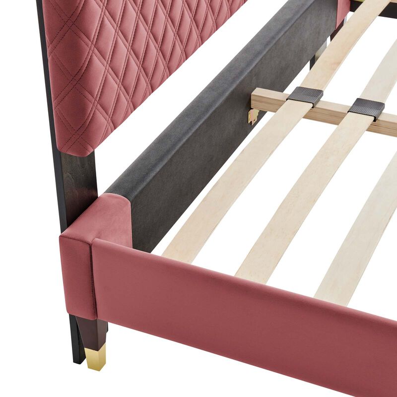 Modway - Harlow Twin Performance Velvet Platform Bed Frame
