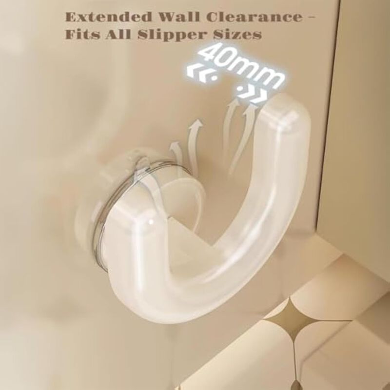 Metal Shoe Rack Space Saving Grey U Shaped Wall Mounted Suction image number 3