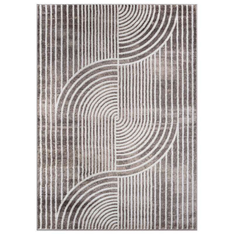 World Rug Gallery Contemporary Arch Knot Design Area Rug:  Geometric,  Low Pile,  Stain & Fade Resistant image number 0