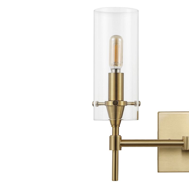 Cato Bohemian Farmhouse Iron/Glass LED Vanity