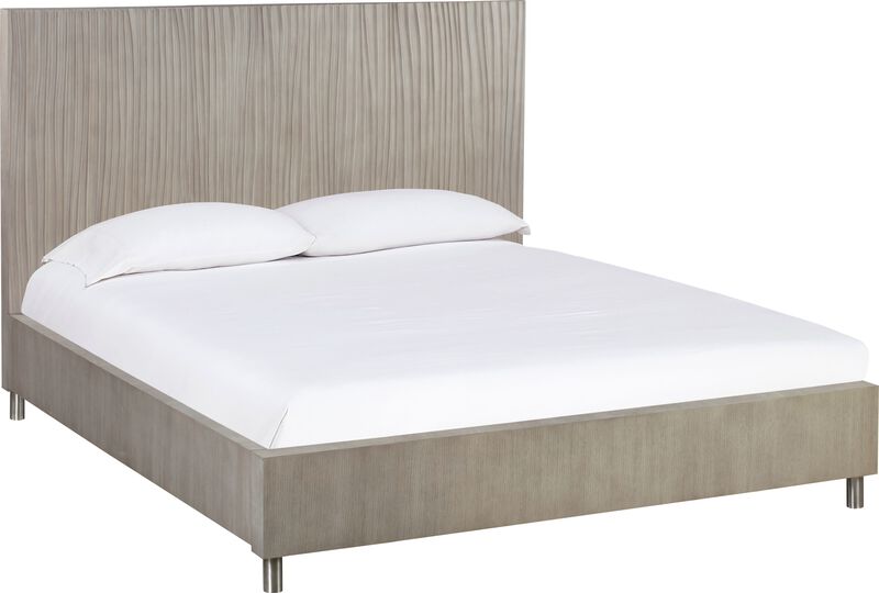 Argento Wave-Patterned Cal King Bed image number 5