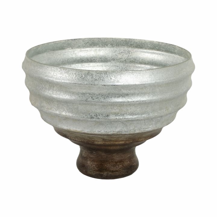 12" Glass Pedestal Bowl Ombre