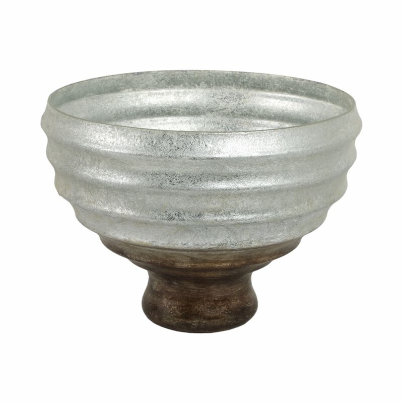 12" Glass Pedestal Bowl Ombre image number 0