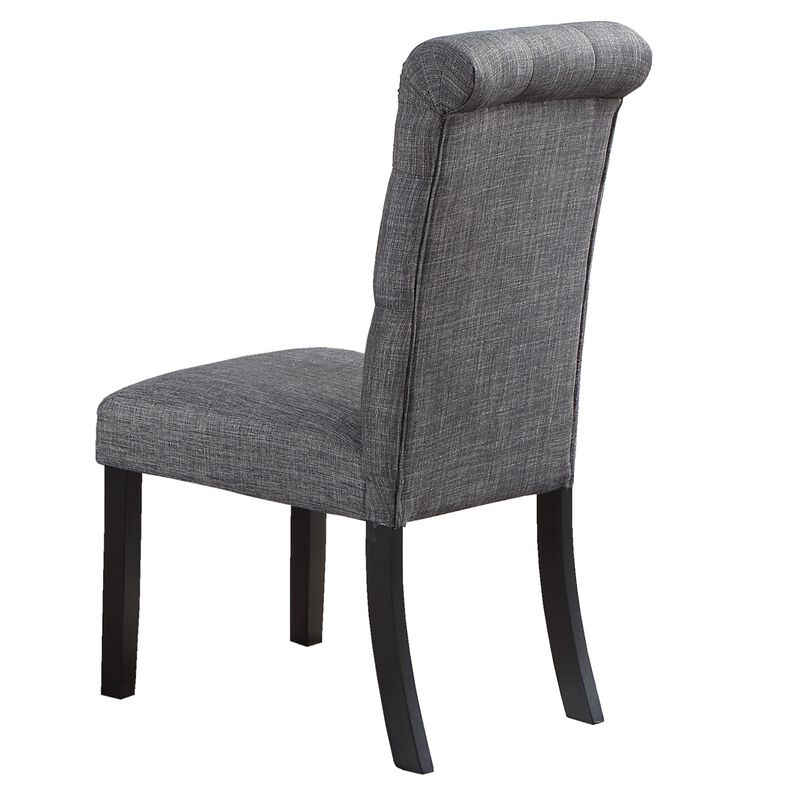 Streamdale Contemporary Charcoal Fabric Dining Chairs Set image number 3