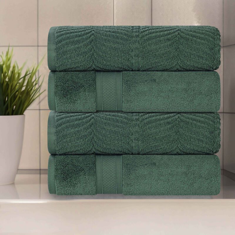Plush Zero Twist Cotton Bath Towels Set of 4 for Bathroom Use image number 1