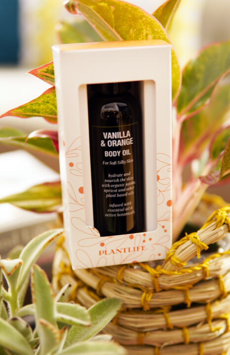 Plantlife Gift Set Vanilla Orange Body Oil 4oz