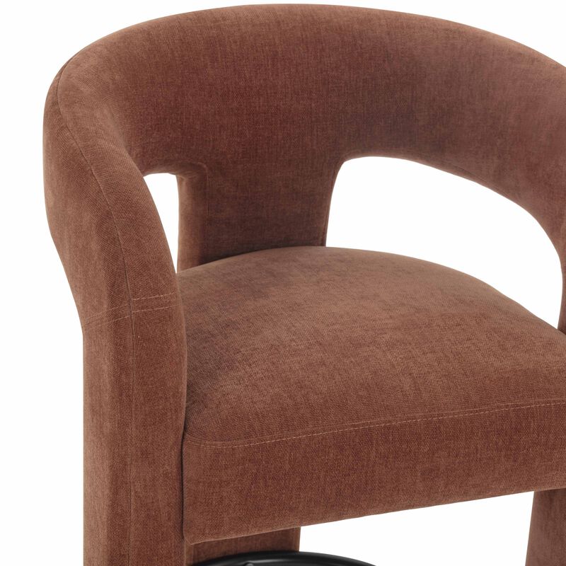 Malone Taupe Performance Chenille Counter Stool image number 5