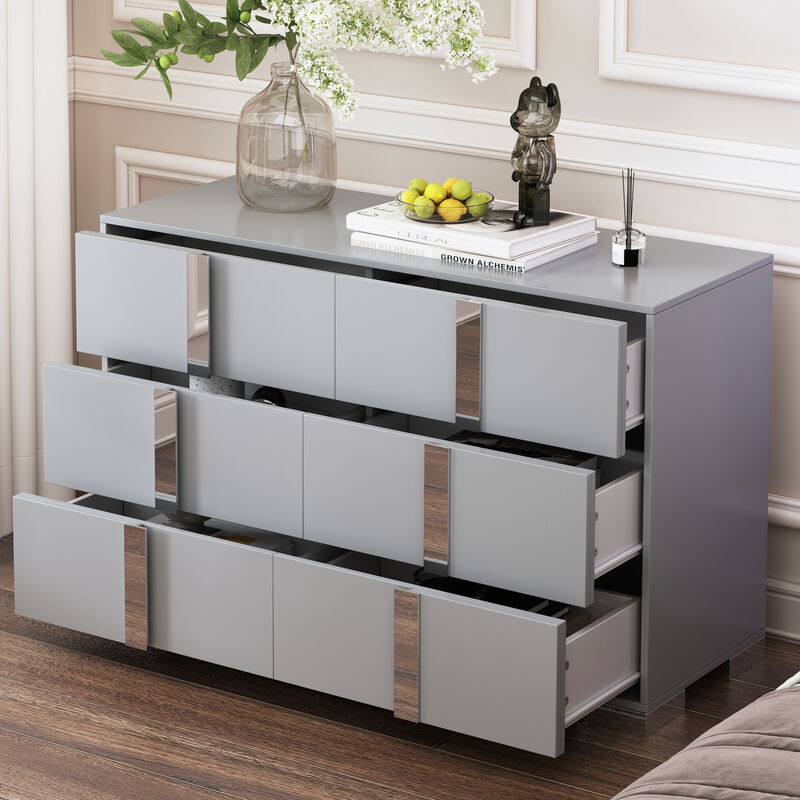 Merax Elegant Modern Dresser with Metal Foot