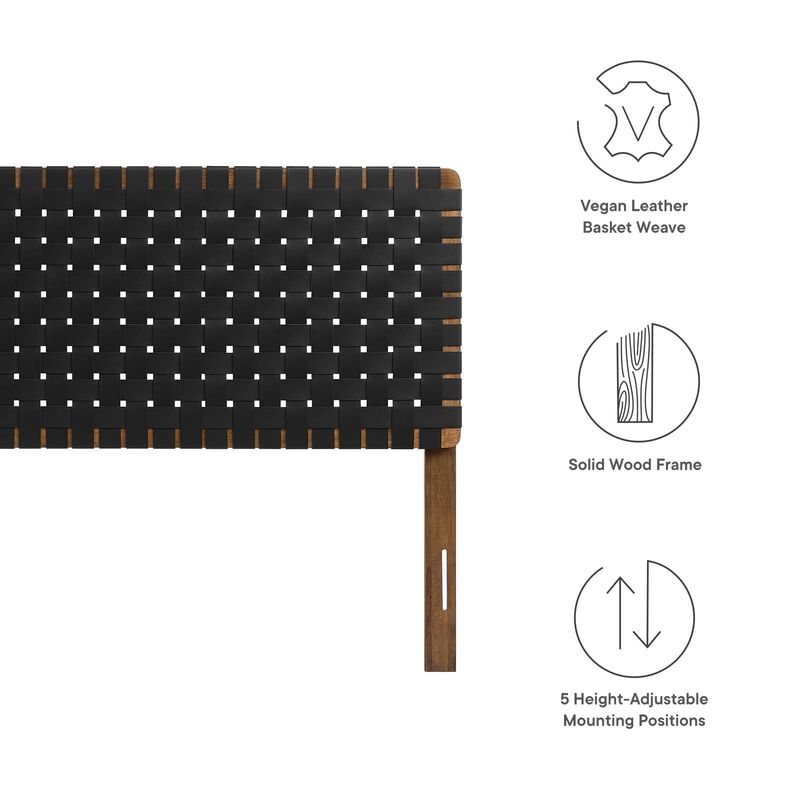 Sparta Weave Vegan Leather King Headboard image number 3