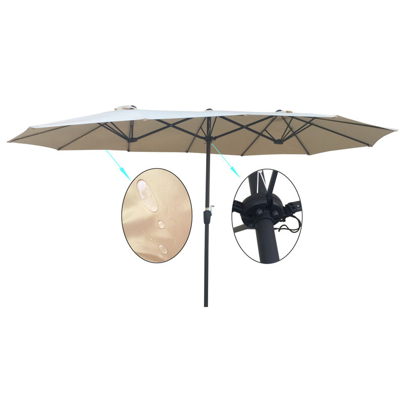 Streamdale Double-Sided Patio Umbrella 15x9FT