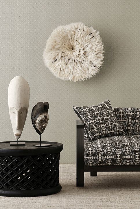 Boutique Fan Beige Wallpaper F-AF7003