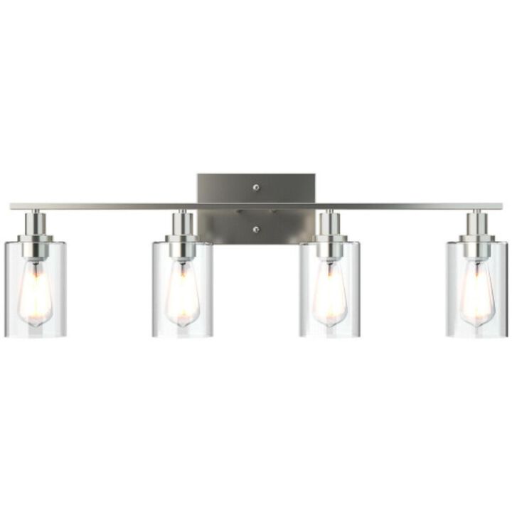 Hivvago 4-Light Wall Sconce with Clear Glass Shade