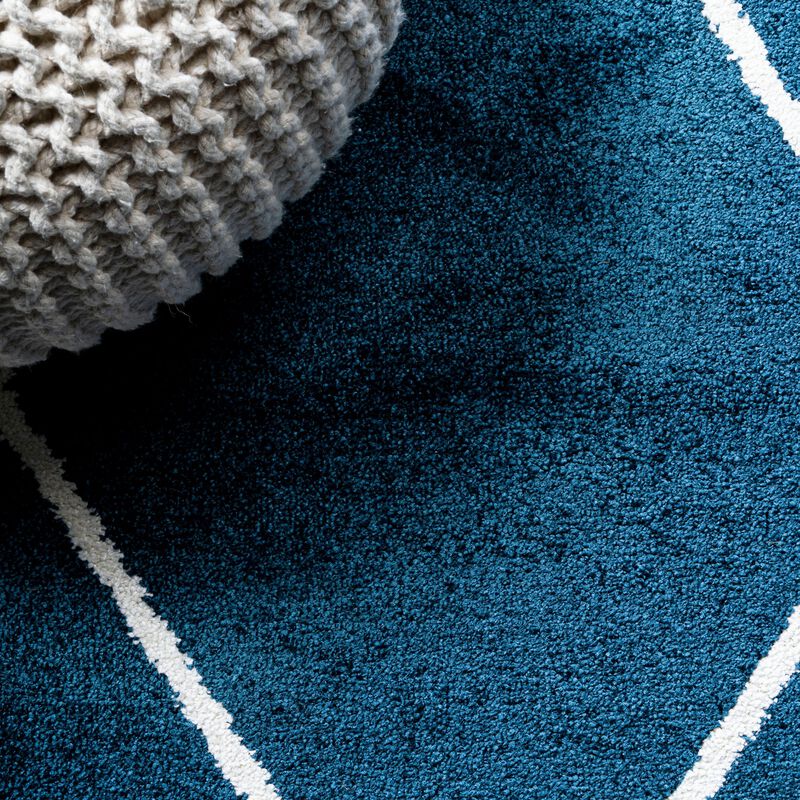 Cole Minimalist Diamond Trellis Area Rug