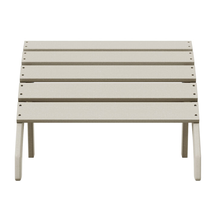 WestinTrends Outdoor Patio HDPE Adirondack Ottoman Footrest