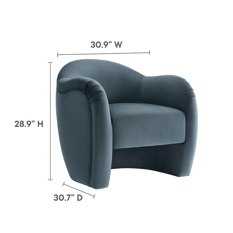 Compose Performance Velvet Accent Chair image number 2