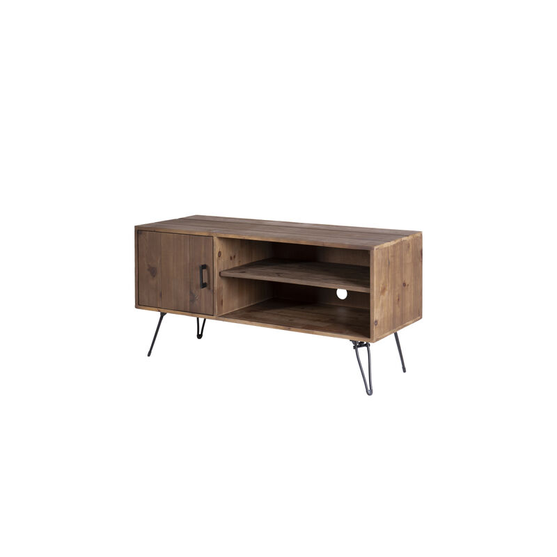 Streamdale Vintage Reclaimed Wood TV Stand with Modern Lines