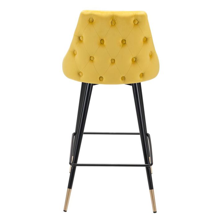 Belen Kox Piccolo Counter Chair, Yellow Velvet, Belen Kox