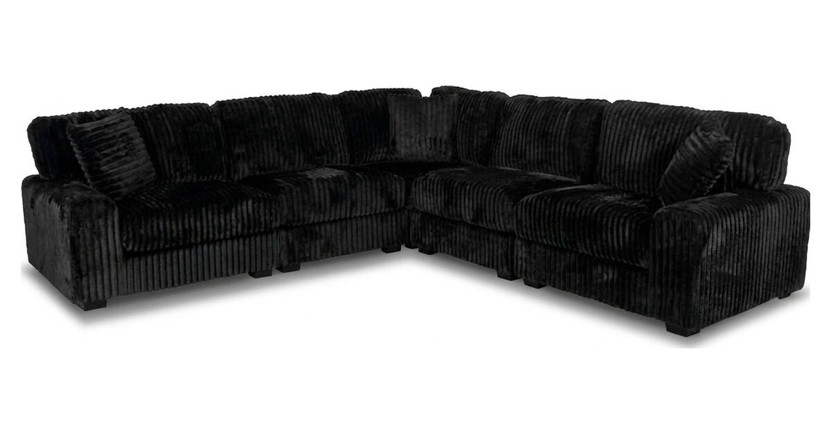 Nightfall 5-Piece Black Sectional