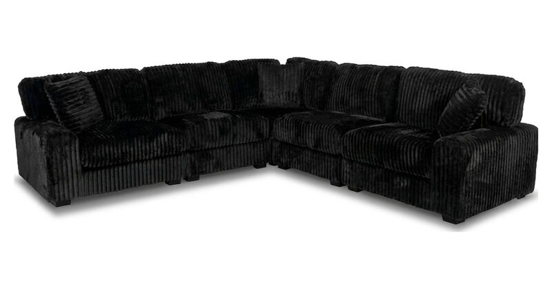 Nightfall 5-Piece Black Sectional image number 0