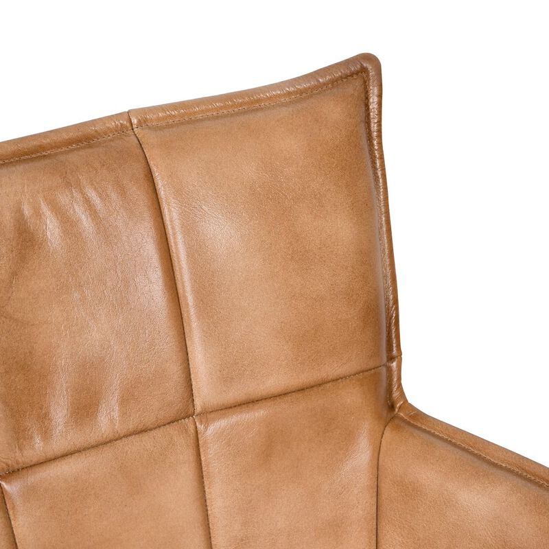 Alex Hamilton Gabriel Genuine Leather Armchairs in Caramel