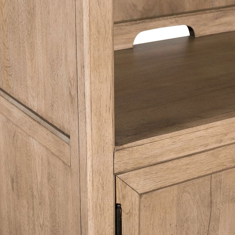 Liberty Furniture Bookcase Home Office Adjustable Shelves Display with Storage - Barley Birch Wood image number 7