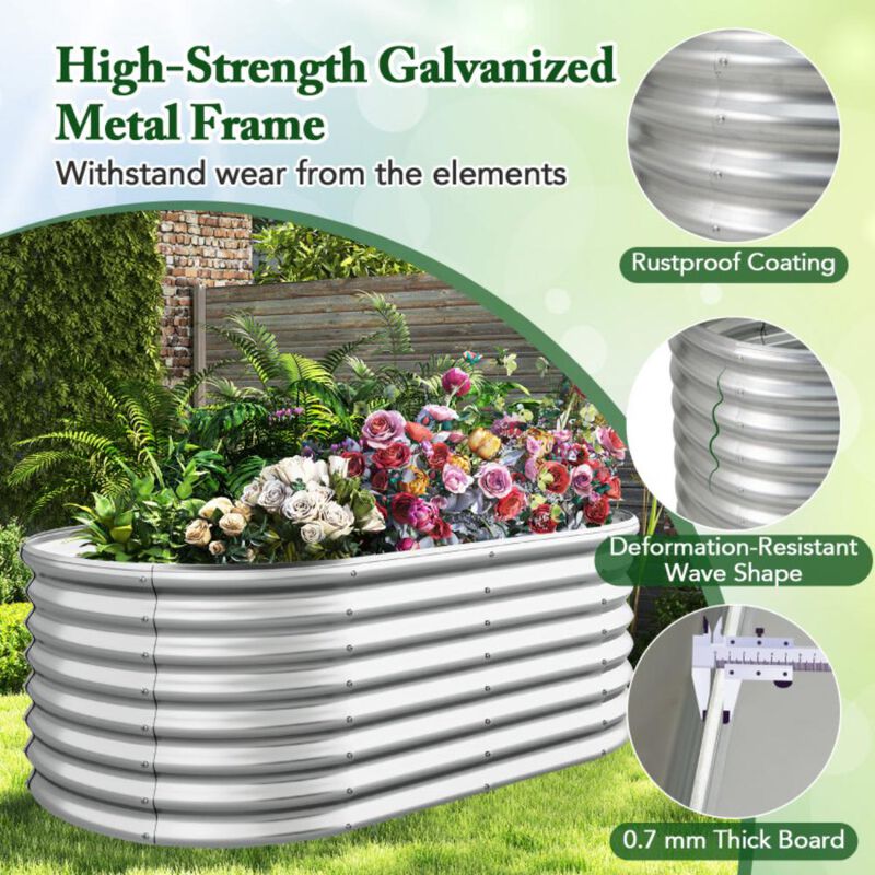 Hivvago Raised Garden Bed with Open Base for Growing Vegetables