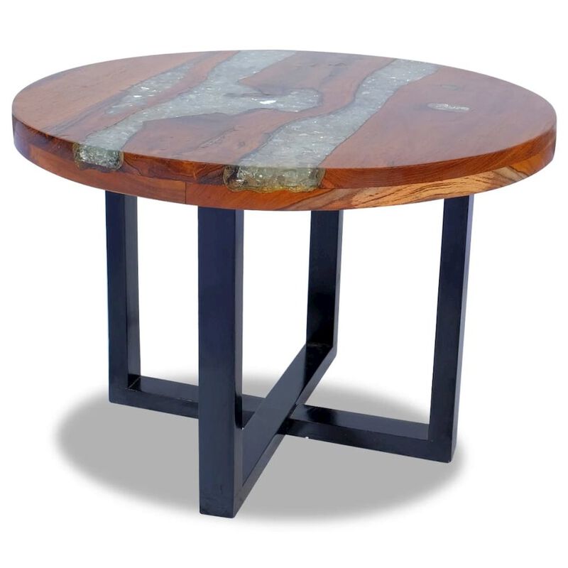 vidaXL Coffee Table Teak Resin 23.6, 243466
