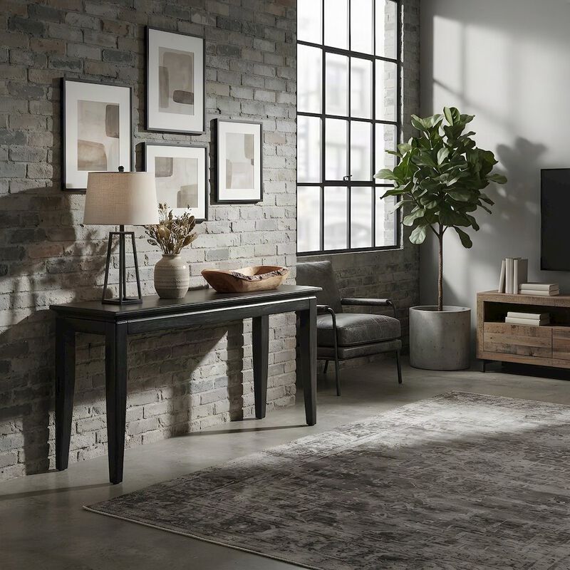 Elm Veneer Sofa Table with Solid Poplar Frame, Console Entry Table image number 4