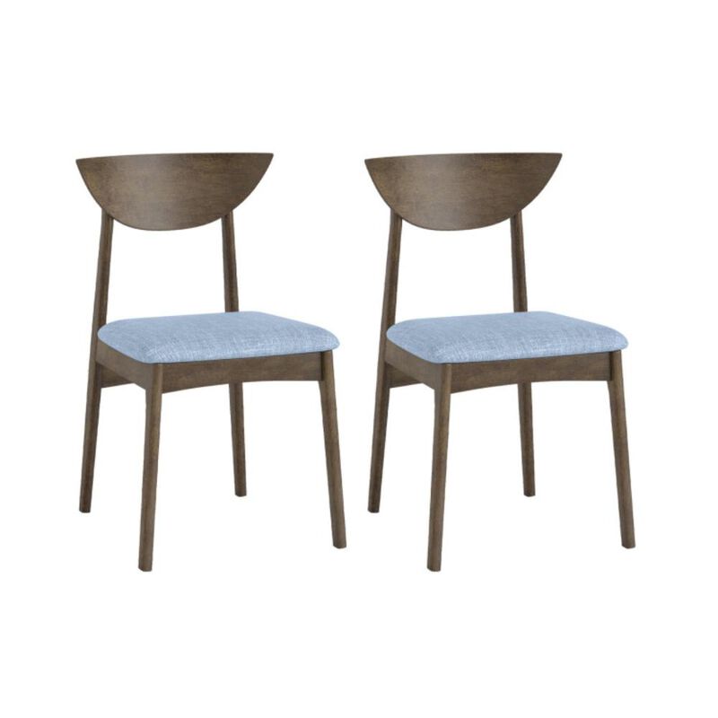 Hivvago Wooden Dining Chair Set of 2 with Rubber Wood Leg