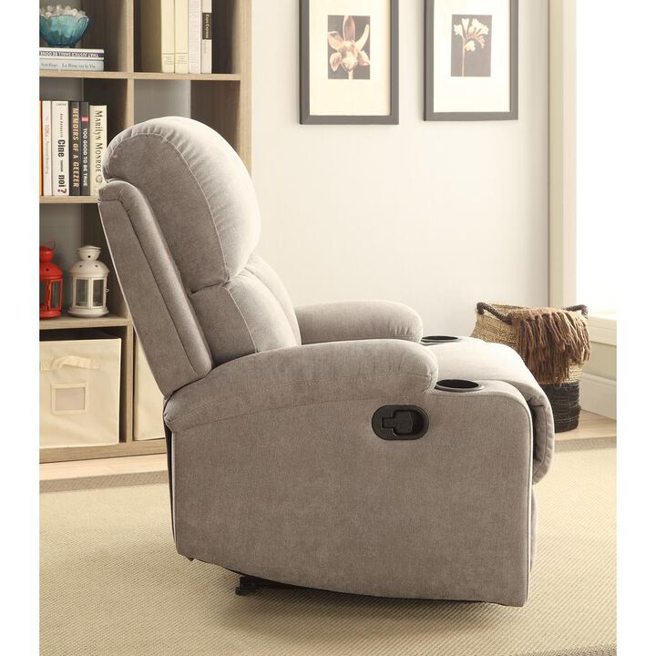 Acme Furniture Rosia Recliner, Gray Velvet