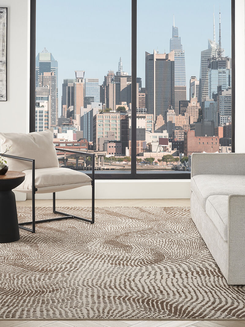 Central Park West CEP01 Beige/Brown 9' x 12' Rug