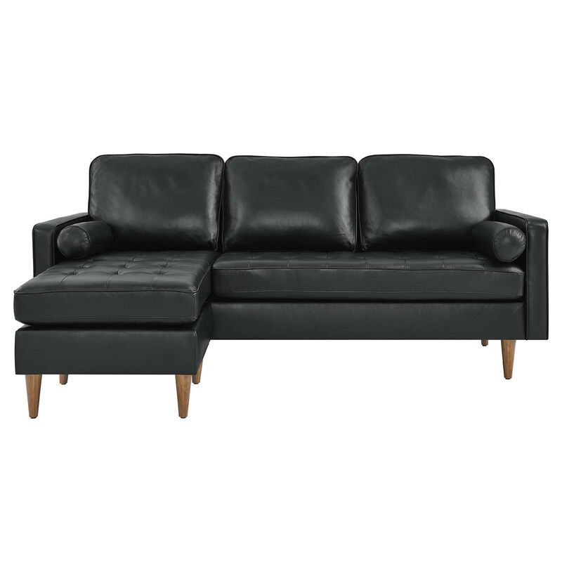 Valour 78" Leather Apartment Sectional Sofa image number 5