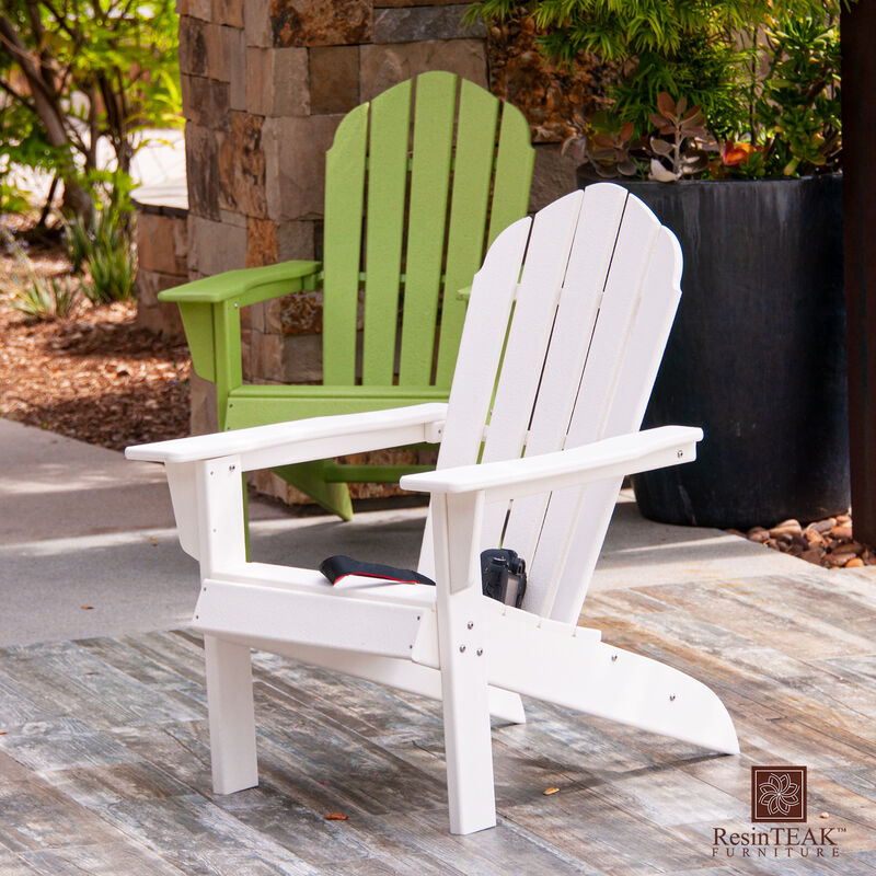 ResinTEAK Adirondack Chair For Fire Pits, Patio, Porch, and Deck, Essential Collection
