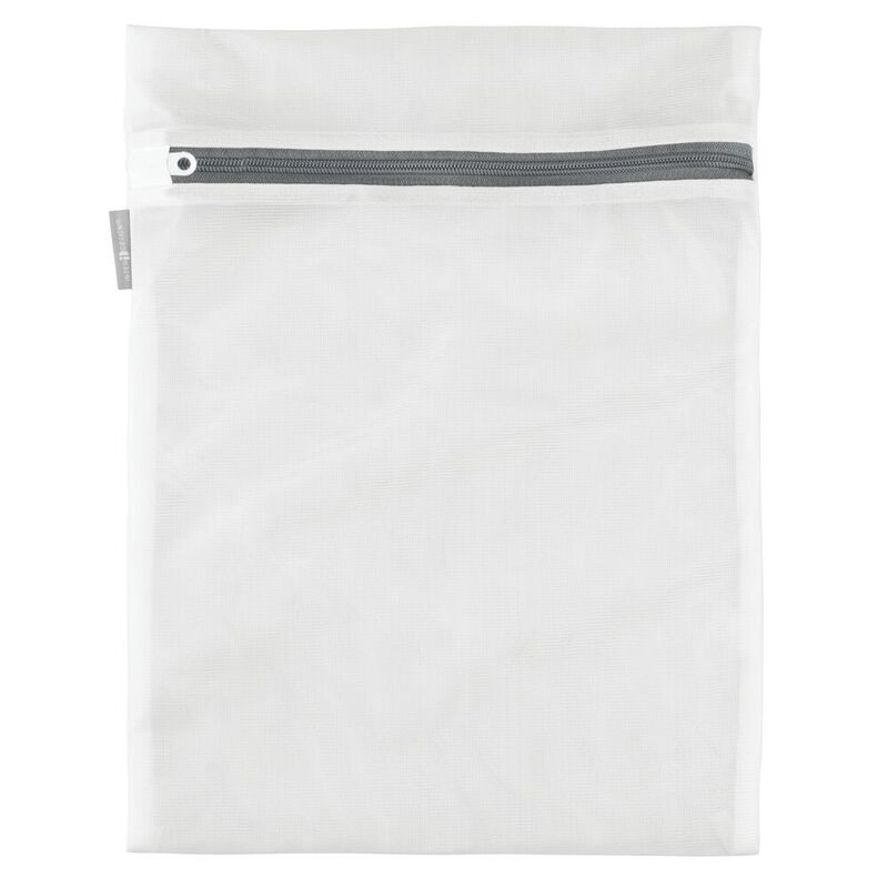 mDesign Laundry Mesh Fabric Wash Bag, Zipper Closure image number 1