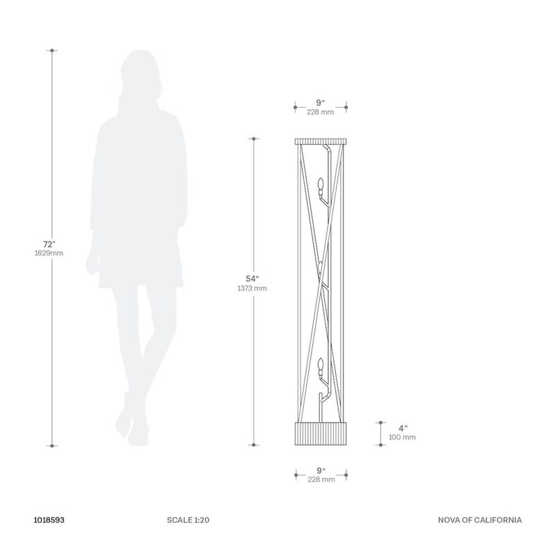 NOVA OF CALIFORNIA Torque Accent Floor Lamp - Ebony