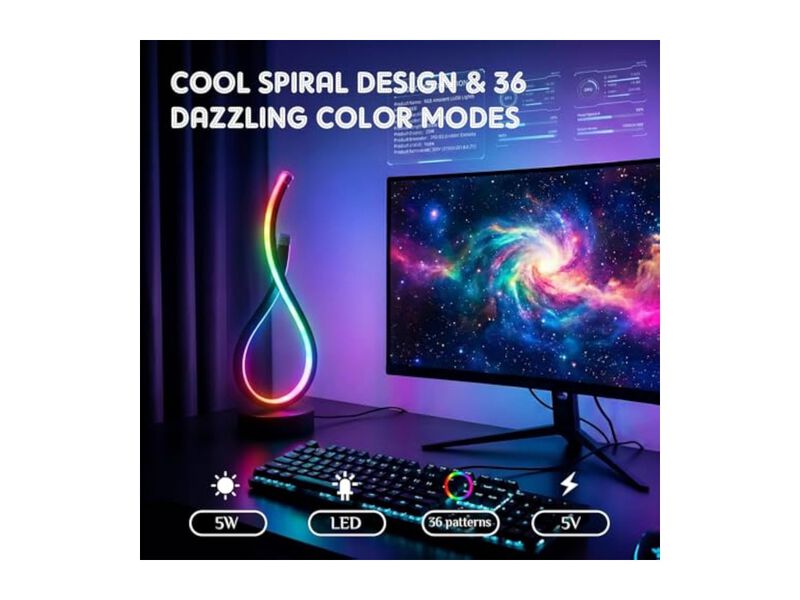 Dimmable LED Remote Control Modern Desk Lamp For Living Room Bedroom Nightstand image number 3