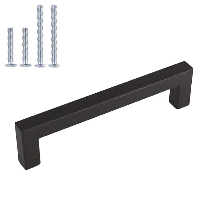 homdiy 30 Pack 3 Inch Black Cabinet Pulls Square Black Drawer Handles - Matte Black Kitchen Cabinet Hardware Bar Handles for Cab