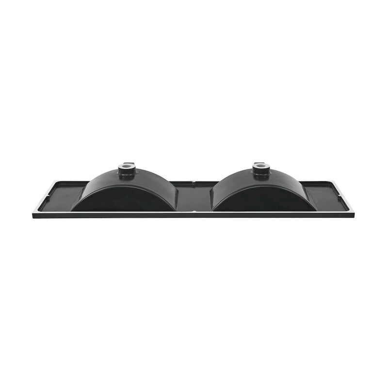 48" Double Basin Vanity Sink Top in Matte Black image number 0