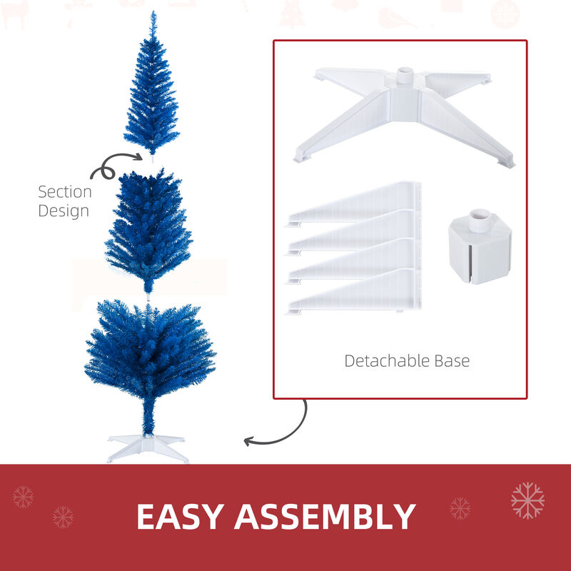 BreeBe 6' Slim Christmas Tree with Realistic Branch Tips image number 6
