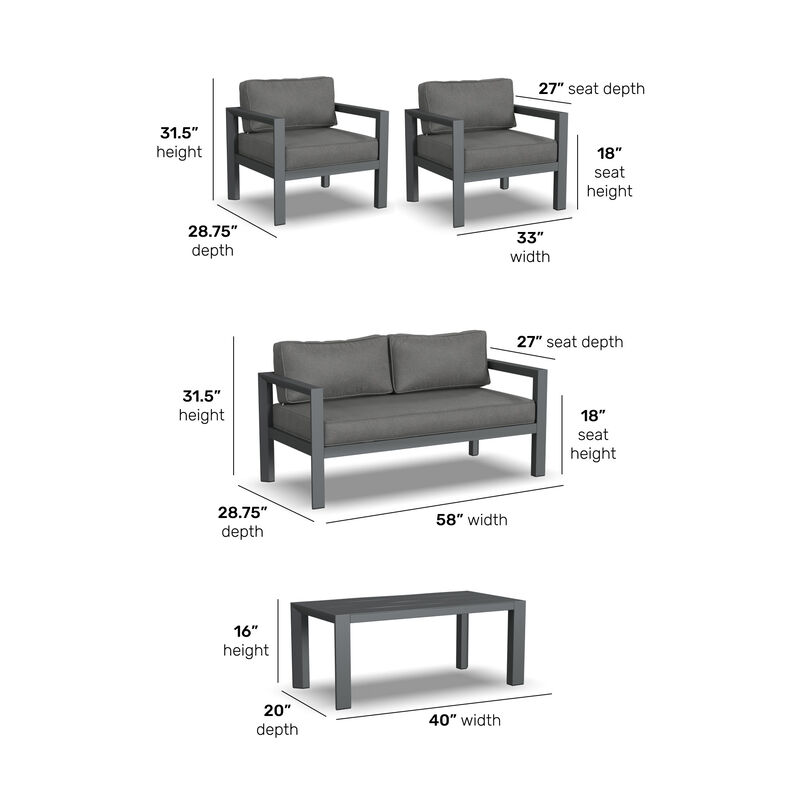 Grayton Outdoor 4-Piece Set