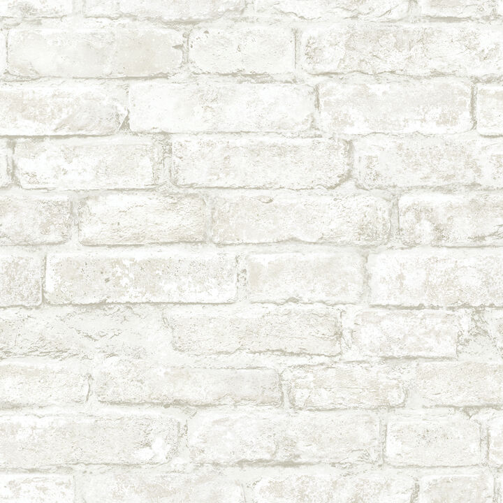 Arlington White Brick Wallpaper (Set of 2)