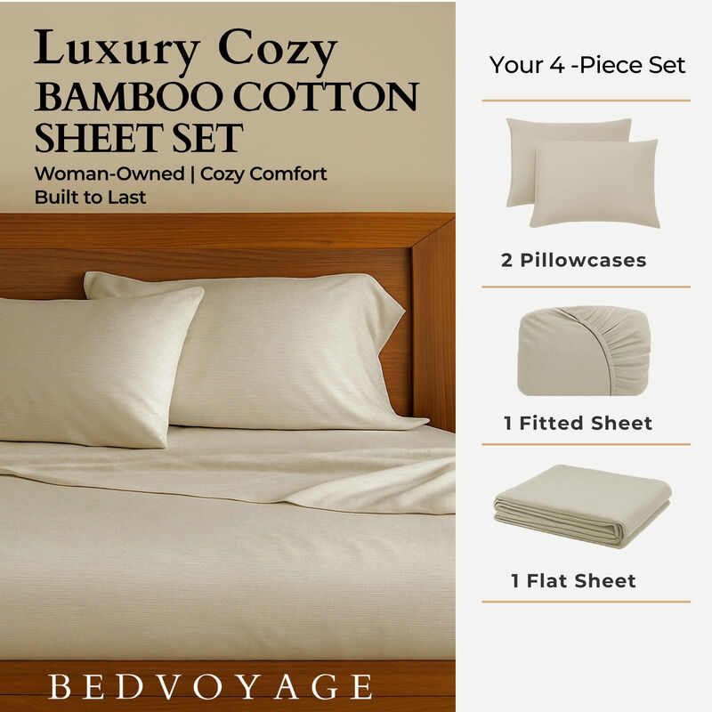 BedVoyage Melange viscose from Bamboo Cotton Bed Sheets