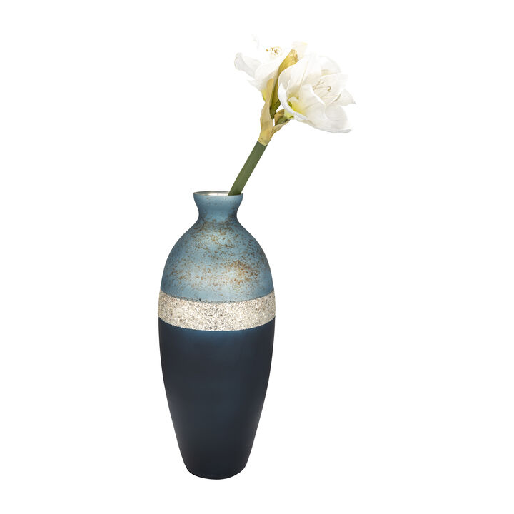 18" Tri-Colored Glittered Vase