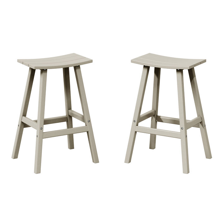 WestinTrends 2 piece set of 29" height Outdoor / Patio Saddle bar stools