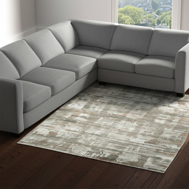 HomeRoots Abstract Distressed Area Rug
