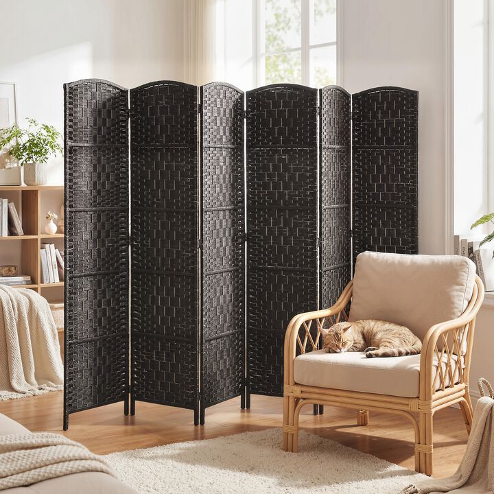 Hivvago Portable 6-Panel Privacy Screen for Bedroom or Office
